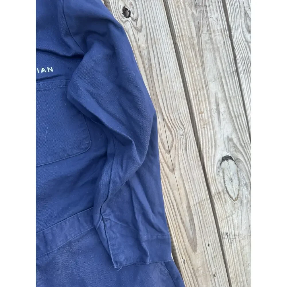 Rivian Red Kap Mechanic Coveralls Navy Blue Work Uniform 48RG 100% Cotton